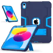 MCC Stylish Shockproof iPad (A16) 11" 2025 Case Cover Kids Apple 11-inch 11th Gen [Dark Blue+Blue]