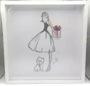 Brighton Heart Girl Gift Present Puppy Dog Framed Picture Tom Clancy NOS