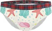 [Tiunyeah] Ladies Underwear Stretch Colorful Seashells Pattern Cute Women Panties Hipster Briefs Bikini Panty S