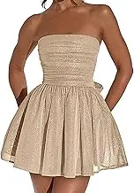 Ladies Maternity Dress Pants for Teens Sparkly Tulle Mini Prom Party Gowns with Bow Formal Dress for Women with