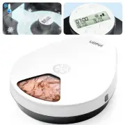 F10 Automatic Cat Feeder Wet Food, Semiconductor Cooling 5 Meal Timed Meat Di...