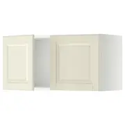 METOD wall cabinet with 2 doors, white/Bodbyn off-white, 80x37x40 cm