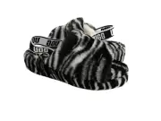 UGG FLUFF YEAH SLIDE ZEBRA BLACK WHITE MOCASSIN SANDAL US 10 / EU 41 / UK 8