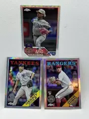 2023 Topps Chrome Refractor Lot - 3 Cards Baseball Cole, Jung, Stroman