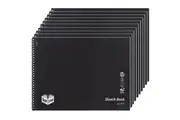 Spirax P579 Sketch Book Side Open 32 Page 272x360mm Black 10 Pack