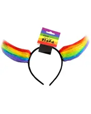 Rainbow Devil Horns Headband