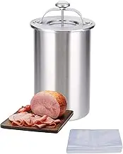 Ham Maker - Stainless Steel Meat Press for Making Healthy Homemade Deli Meat with a Thermometer and 20 Cooking Bags