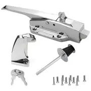 Walk in Freezer Door Latches Walk in Cooler Door Handle Latches Freezer Kit Heavy Duty with Key and Silver