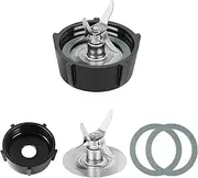 Compatible for Oster Osterizer Blender Blades with Blender Jar Bottom & 4 Point Fusion Blade 4961 & 2 Pcs O Ring Rubber Seal Gasket