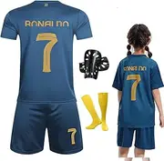 [Ronronner] Children's Jersey Sets, No. 7 Home/Away Football Jersey for Children, Football Jersey Children's Set, Football Jersey, Children's Shorts and Socks, Football Set for Boys Suit