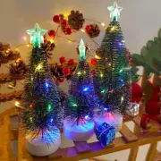 Mini Small Christmas Tree With LED Lights Xmas Tabletop Artificial Ornament Gift