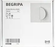 [IKEA] BEGRIPA Half-Round Cabinet Handles, White, 130 mm, Fits SMASTAD/PLATSA, Screws Included, 705.400.81 - Pack of 2