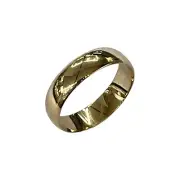 9ct 9k Yellow Gold Half Round Wedding Band Ring 6mm Size V. Brand New