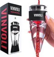 Wine Aerator - Premium 2019 Wine Air Aerator - Red Wine Decanter Aerator - Wine Aerator Wine Pourer - Wine Filter Sulfite Remover - Wine Decanters Areators for Wine Bottle - Wine Guide Ebook Aerator black, transparent