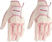 Yardwe Golf Glove for Ladies 1 Pair Golfing Gloves Paste Strap Women's Breathable Gloves Hand Protect