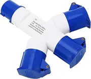 3 Way Industrial Plug Socket, IP44 Waterproof 16A Plug Connector Set with PA66 Insulated Shell, Excellent Safety Electrical Insulation Strong Conductivity Power Connector
