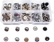 100Pcs Resin Round Assorted Pearl Buttons for Crafts with Box Vintage Button (100)