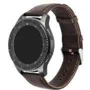 22Mm Genuine Leather Watch Band Strap For Samsung Gear S3 Frontier / Classic Deep Coffee Watch Bands