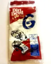 Dirt Devil Size G Vacuum Bags 3 Pack Unopened Package NEW