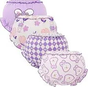[Happy Cherry] Baby Girls Boys Knickers Infant Ruffle Bloomer Shorts Panties Newborn Biefs Cotton Training Pants Toddler Underwear Little Kids Cute Pattern Breathable Soft Diaper Cover for 0-6 Years