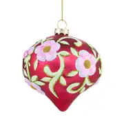Bloomingdale's Glass Floral Onion Ball Ornament - Exclusive