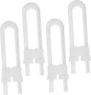 GREENADSCAPE 4pcs Cabinet Locks Shaped Safety Proofing Latches for Drawers Cupboards Easy Installation Compatible with Various Cabinet Doors Home Decor Friendly