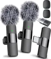 Mini Mic Pro Newest Model Wireless for iPhone iPad Android Lavalier with USB-C