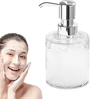 LeoLeozz 2PCS Empty Facial Cleanser Foaming Bottle,300ml Foaming Bottle Empty Facial Cleanser Pump | Pressure Type Cleansing Milk Beater for Outdoor Travel (Round)