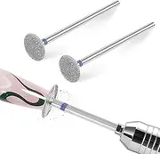 JIEYAO 2 Pcs Flat Nail Drill Bits, Sanding Disc Nail Drill Bits, Electric Cuticle Drill Bit Foot File Replacement Head Foot Callus Remover Pedicure Supplies Mini Sanding Bands for Manicure(#103)