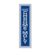 Thruster - SEATPOLE BLUE decal on CHROME - old school bmx