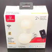 Globe Dimmable Wi-Fi Smart 3000K Warm White LED Light Bulbs 2PK, No Hub Required