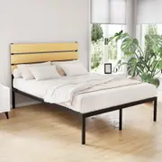 Artiss Metal Bed Frame Double Size 190x140cm Bed Base Platform PAULA
