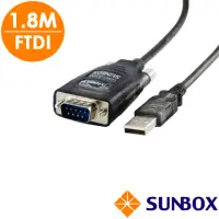 在飛比找momo購物網優惠-【SUNBOX 慧光】1.8M USB 轉 RS232 轉換