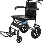Wheelchair Folding Belt Seated Semi-Recumbent, Self Propelled Mobility Aids, Comfort Travel Chair,Suitable for Elderly And Disabled