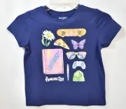 Old Navy T-Shirt Size XL (14-16) Navy Awesome Day Girl's New