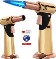 Gold Butane Culinary Torch Lighter JOBON | Refillable Jet Flame Blow Torch AU