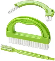 Grout Cleaner Brush, Tile Joint Scrub Brush with Handle, Stiff Cleaning Brush for All of The Household Such as Shower,Bathroom, Kitch, Seams, Floor Lines (3 in 1)