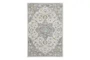 Geometric Grey Pink White Rug