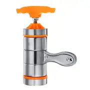 Stainless Steel Pasta Noodle Maker Hand Press Spaghetti Kitchen Machine 7 Mold Garlic Presser