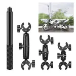 適用於 INSTA360 ONE X2 X3 X4 摩托車自行車獨腳架車把雙夾支架適用於 GOPRO 11 10 9 自