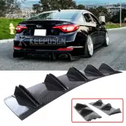 32" For Hyundai Sonata Elantra Carbon Rear Lip Bumper Diffuser Shark Fin Spoiler (for: Hyundai)