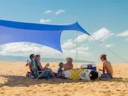 Neso Tents Grande Beach Tent, 2.1 m(7ft) Tall, 2.8m(9ft) x 2.8m(9ft), Reinforced Corners and Cooler Pocket(Periwinkle Blue)