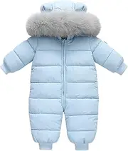[Podgina] Unisex Newborn Essentials Jumpsuit Outfits Toddler Snowsuit winter Hooded Jacket