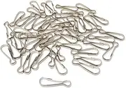 Honbay 50PCS 38mm 1 1/2" Metal Spring Hooks Snap Clips for Lanyard, Zipper Pull, ID Card, Key Chain, Plant Hanger, etc (38mm)