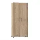 Storage Shelf Cupboard 2 Doors Laundry Bathroom Display Cabinet Oak New