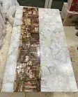 White Agate Sofa Center Dining Table Healing Crystal Gemstone Living Room Decors