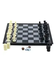 [Jenjo] 3 in 1 Magnetic Chess, Checkers & Backgammom Foldable Board Game