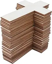 Wooden Ornaments, DIY Project Hand‑Painted Wooden Cross Crafts with 36Pcs for Wall Window, Porches, Shops
