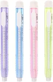 DLOULP for Creative Mechanical Pen Shape Eraser Rubber Retractable Stationery School Su, As Described