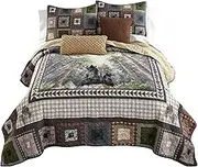 Donna Sharp King Bedding Set - 3 Piece - Looking Up Quilt Set with King Quilt and Two King Pillow Shams - Machine Washable